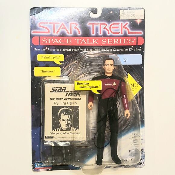 ⭐🛸Star Trek Space Talk Series Q Playmates 1995 Autographed by John DeLancie ⭐🛸 - Picture 1 of 2